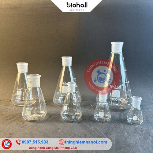 bình tam giác cổ nhám hãng biohall-germany
