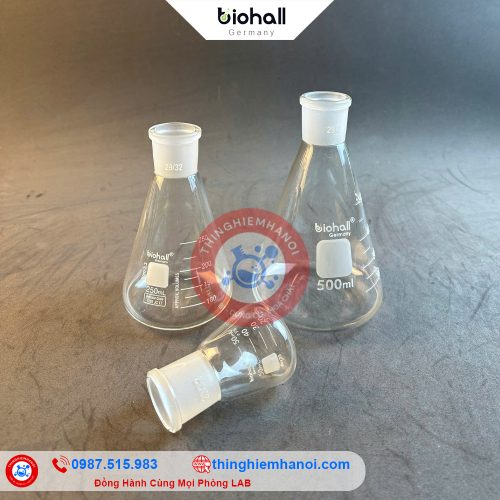 bình tam giác miệng nhám hãng biohall