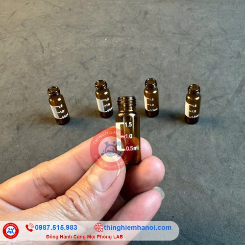 bán chai vial 2ml nâu chia vạch không nắp hà nội