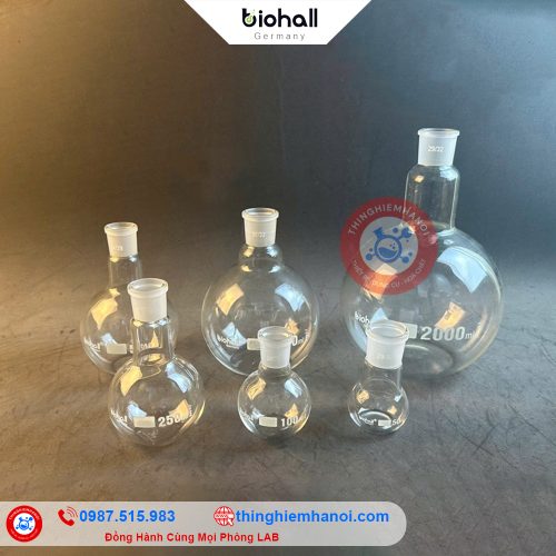 bình cầu đáy bằng cổ nhám biohall-germany