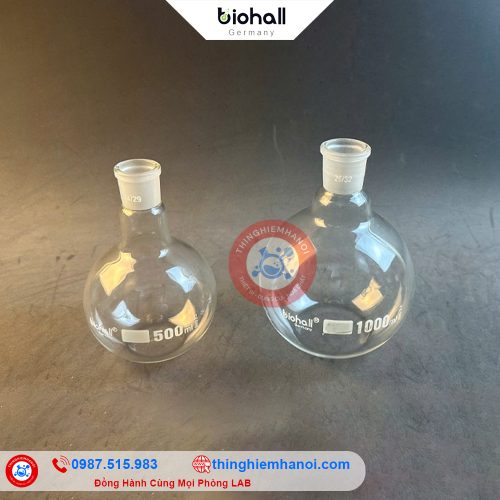 bình cầu đáy bằng cổ nhám biohall-germany chính hãng