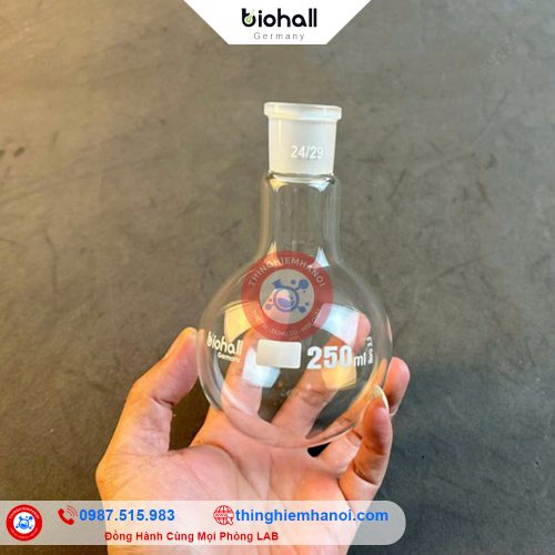 bình cầu đáy tròn cổ nhám biohall-germany nhiều dung tích