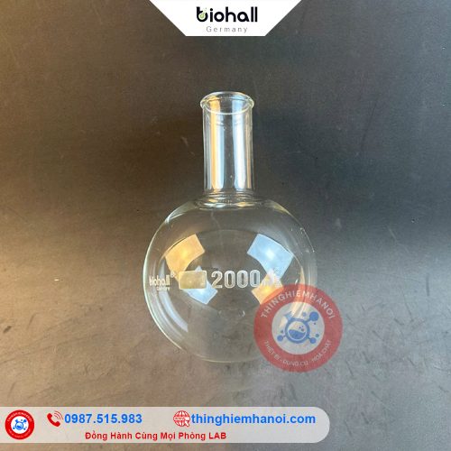 bình cầu đấy tròn miệng hẹp biohall-germany