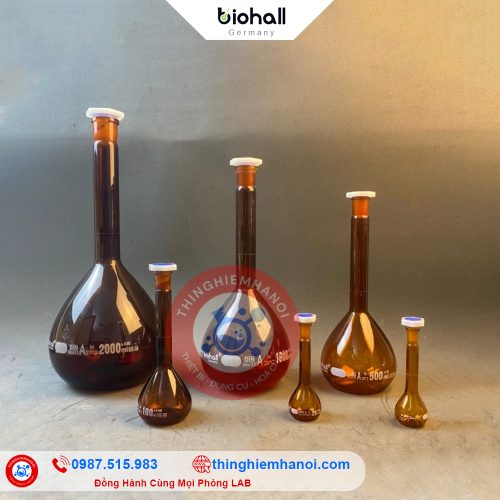 bình định mức nút nhựa class A biohall-germany