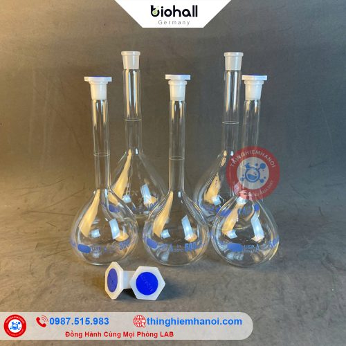 Bình định mức trắng class A USP Biohall-Germany