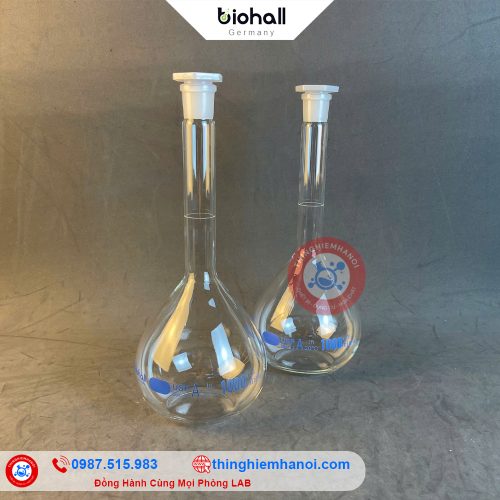 Bình định mức trắng class A USP Biohall-Germany chính hãng