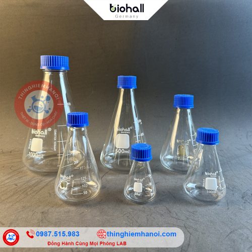 bình tam giác có nắp vặn hãng biohall-germany