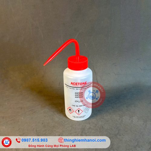 bình tia nhựa nhãn acetone 500ml