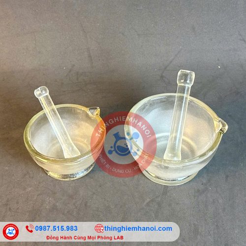 bộ chày cối thuỷ tinh nghiền mẫu