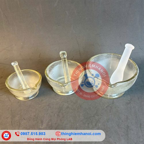 bộ chày cối thuỷ tinh thí nghiệm