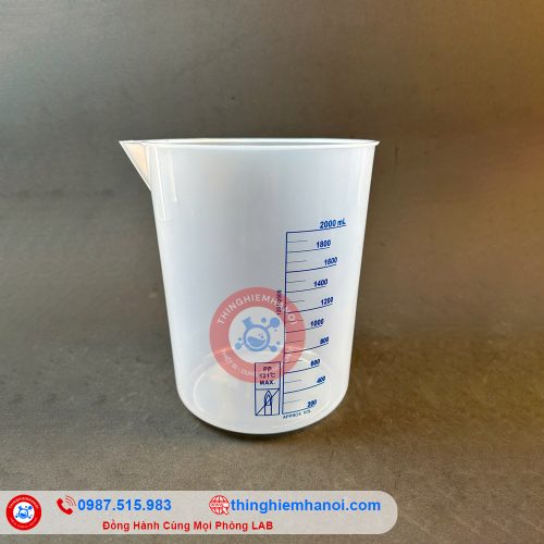 ca nhựa chia vạch xanh không quai 2000ml