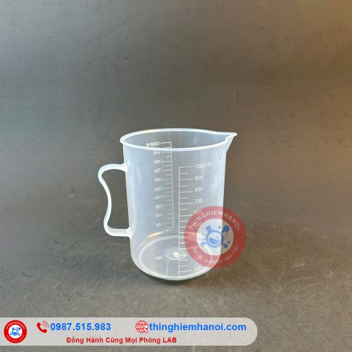 Ca nhựa có quai vạch chia trắng 1000ml