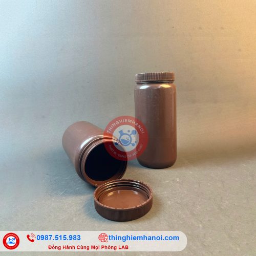 chai nhựa hdpe nâu miệng rộng giá rẻ