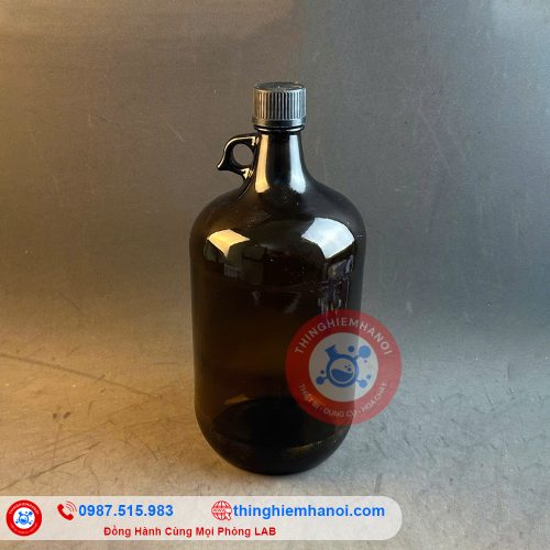 chai thuỷ tinh nâu có quai 4000ml