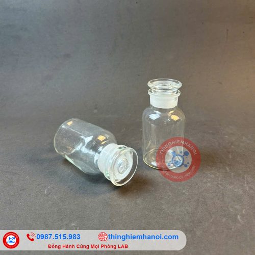 Chai thuỷ tinh trắng nút mài miệng hẹp giá rẻ
