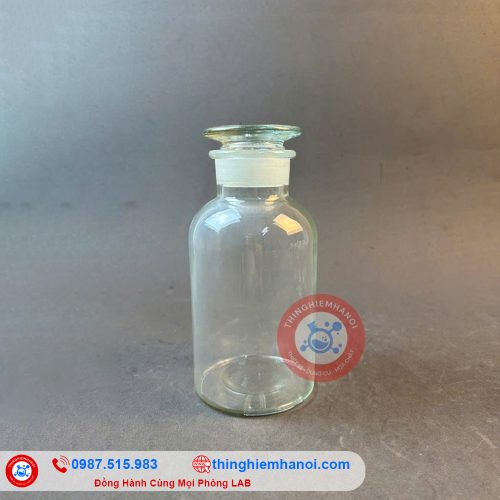 chai thuỷ tinh trắng nút mài miệng rộng giá rẻ