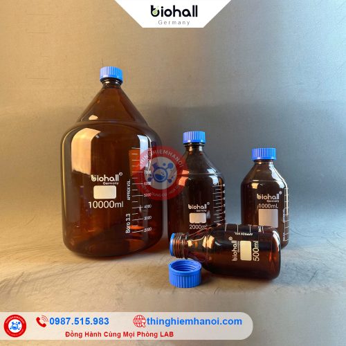 chai trung tính thuỷ tinh nâu hãng Biohall-Germany