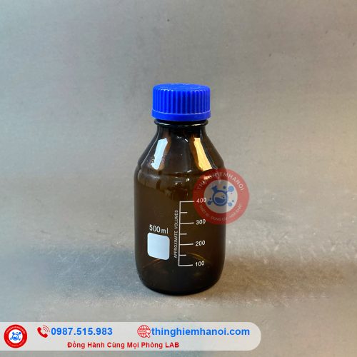 bán chai trung tính nâu nắp vặn xanh