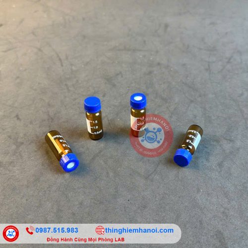 Chai vial nâu 2ml chia vạch kèm nắp septa giá rẻ