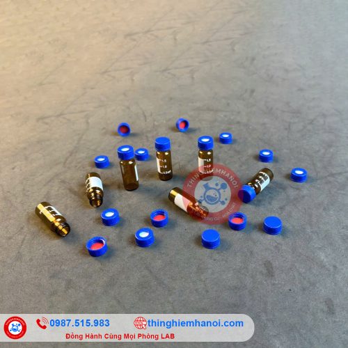 bán chai vial nâu 2ml chia vạch kèm nắp septa