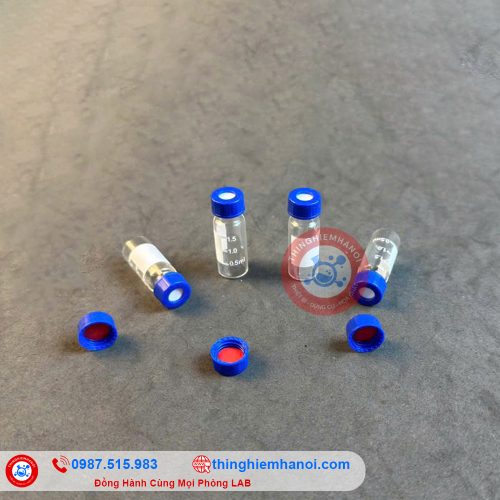 chai vial trắng 2ml chia vạch kèm nắp septa giá rẻ