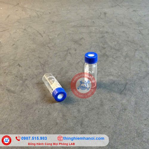 bán chai vial trắng 2ml chia vạch kèm nắp septa