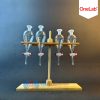 Giá để phễu chiết quả lê (Bình lắng gạn) 4 vị trí bằng gỗ
