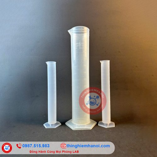 ống đong nhựa chia vạch trắng nổi