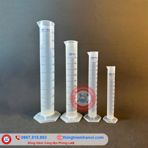 ống đong nhựa chia vạch xanh nhiều dung tích
