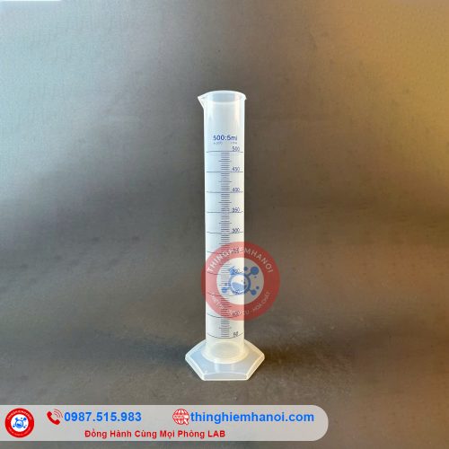 ống đong nhựa chia vạch xanh 500ml
