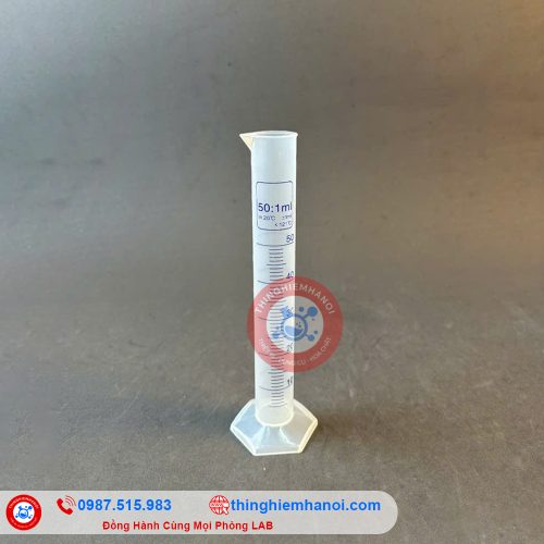 ống đong nhựa chia vạch xanh 50ml