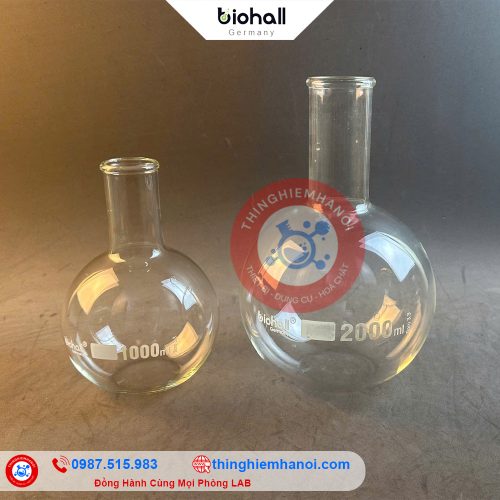 bình cầu đáy bằng miệng rộng biohall-germany