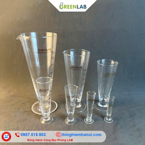 cốc chân phễu thuỷ tinh hãng GreenLab